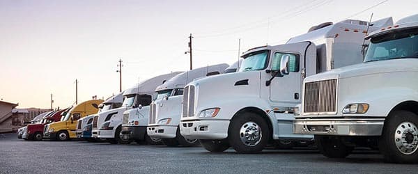 Trucks in a line. Explore Fleet Products
